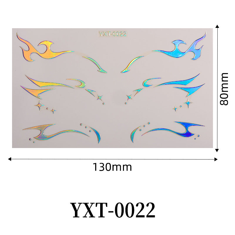 Instant Euphoria Eye Decals - Holographic Festival Eyeliner Stickers-YXT-0022