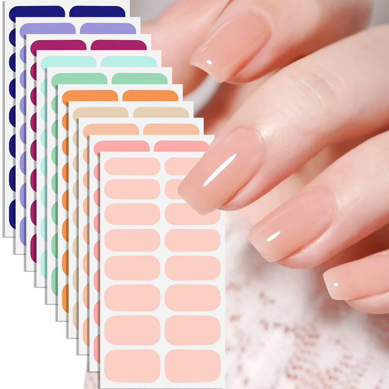 KRAVELUXX Nail Polish Strips -Non-Toxic Nail Wraps for Women, No UV Lamp Needed, Long Lasting DIY Manicure Decals, Classic Solid Colors & Designs with Nail File
