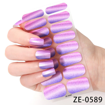 KRAVELUXX Nail Polish Strips -Non-Toxic Nail Wraps for Women, No UV Lamp Needed, Long Lasting DIY Manicure Decals, Classic Solid Colors & Designs with Nail File