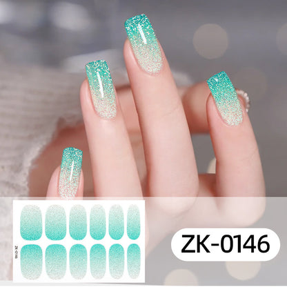 KRAVELUXX Non-Toxic Nail Wraps - Long Lasting Nail Polish Strips, No UV Lamp Needed ZK-0146