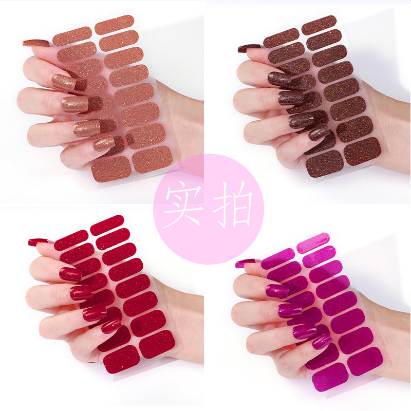 KRAVELUXX Nail Polish Strips -Non-Toxic Nail Wraps for Women, No UV Lamp Needed, Long Lasting DIY Manicure Decals, Classic Solid Colors & Designs with Nail File