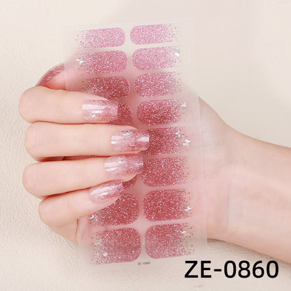 KRAVELUXX Nail Polish Strips -Non-Toxic Nail Wraps for Women, No UV Lamp Needed, Long Lasting DIY Manicure Decals, Classic Solid Colors & Designs with Nail File