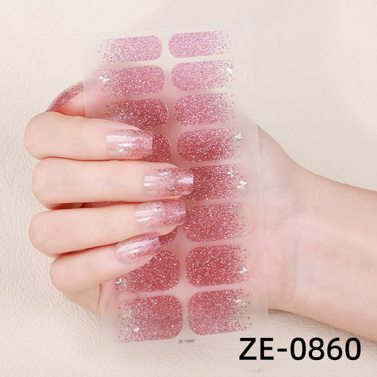 KRAVELUXX Non-Toxic Nail Wraps - Long Lasting Nail Polish Strips, No UV Lamp Needed ZE-0860