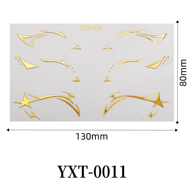 Instant Euphoria Eye Decals - Holographic Festival Eyeliner Stickers-YXT-0011