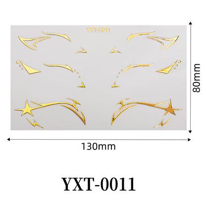 Instant Euphoria Eye Decals - Holographic Festival Eyeliner Stickers-YXT-0011