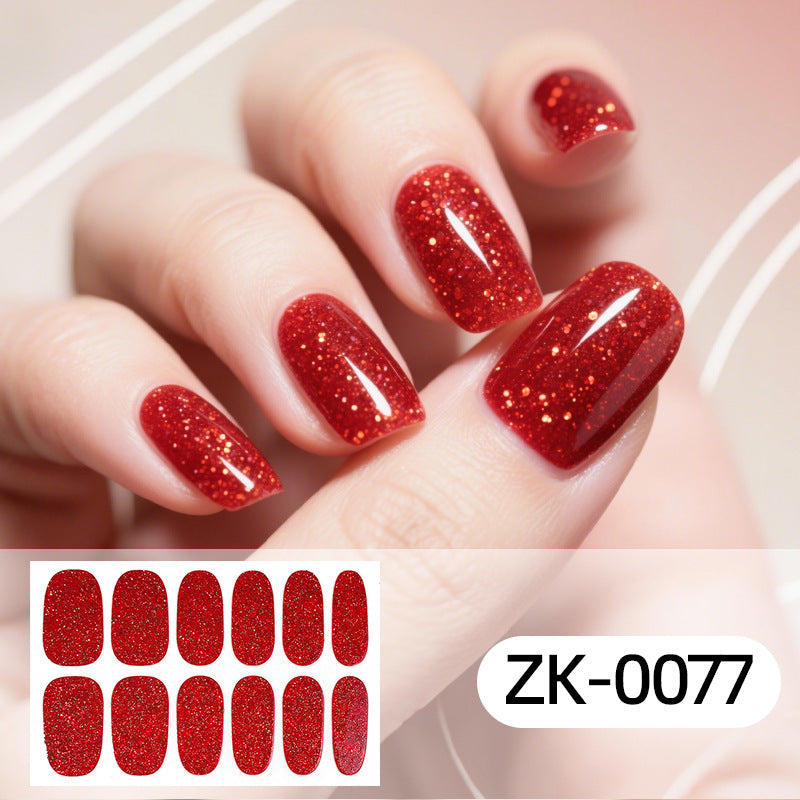 KRAVELUXX Non-Toxic Nail Wraps - Long Lasting Nail Polish Strips, No UV Lamp Needed ZK-0077