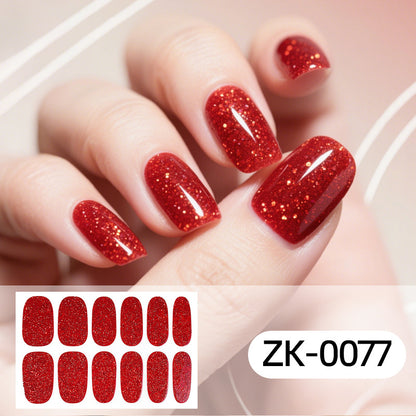 KRAVELUXX Non-Toxic Nail Wraps - Long Lasting Nail Polish Strips, No UV Lamp Needed ZK-0077