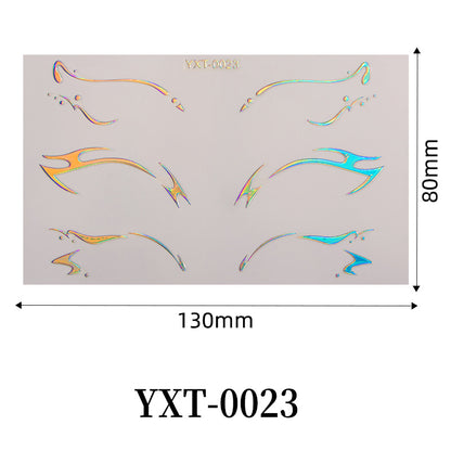 Instant Euphoria Eye Decals - Holographic Festival Eyeliner Stickers-YXT-0023