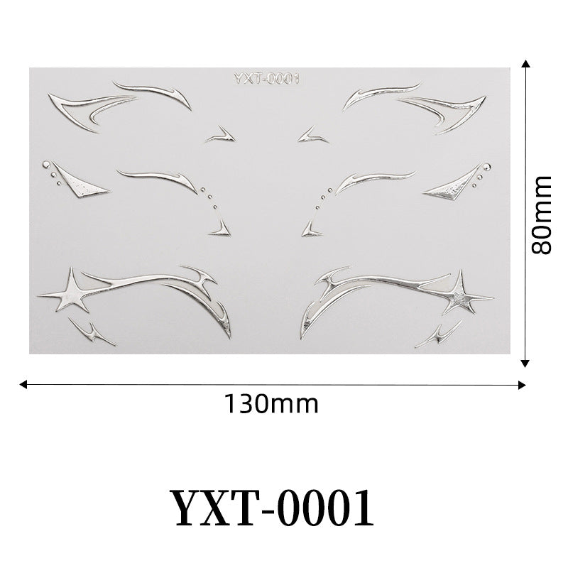 Instant Euphoria Eye Decals - Holographic Festival Eyeliner Stickers-YXT-0001