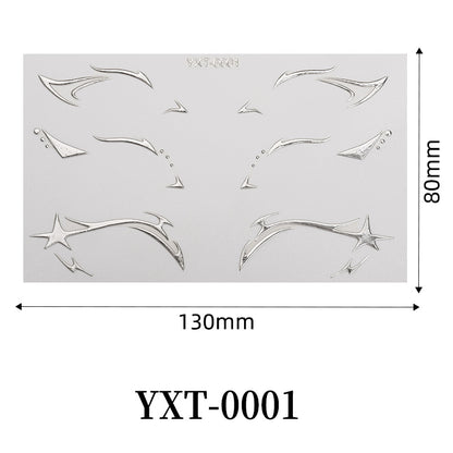 Instant Euphoria Eye Decals - Holographic Festival Eyeliner Stickers-YXT-0001