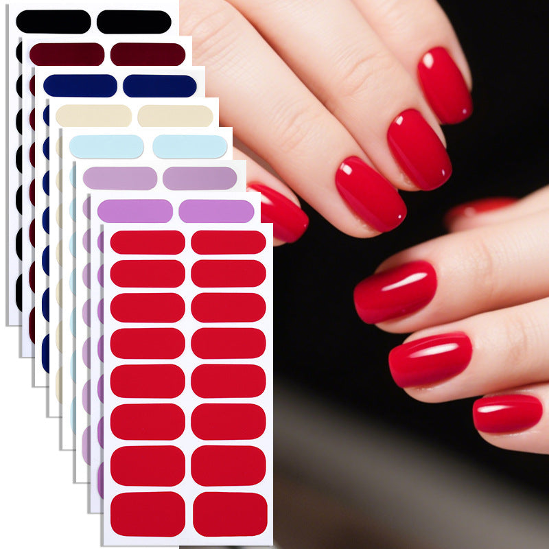 KRAVELUXX Nail Polish Strips -Non-Toxic Nail Wraps for Women, No UV Lamp Needed, Long Lasting DIY Manicure Decals, Classic Solid Colors & Designs with Nail File