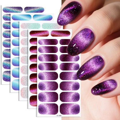 KRAVELUXX Nail Polish Strips -Non-Toxic Nail Wraps for Women, No UV Lamp Needed, Long Lasting DIY Manicure Decals, Classic Solid Colors & Designs with Nail File