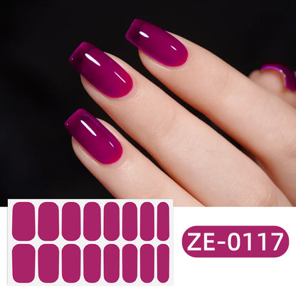 KRAVELUXX Non-Toxic Nail Wraps - Long Lasting Nail Polish Strips, No UV Lamp Needed ZE-0117