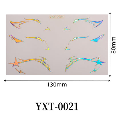 Instant Euphoria Eye Decals - Holographic Festival Eyeliner Stickers-YXT-0021