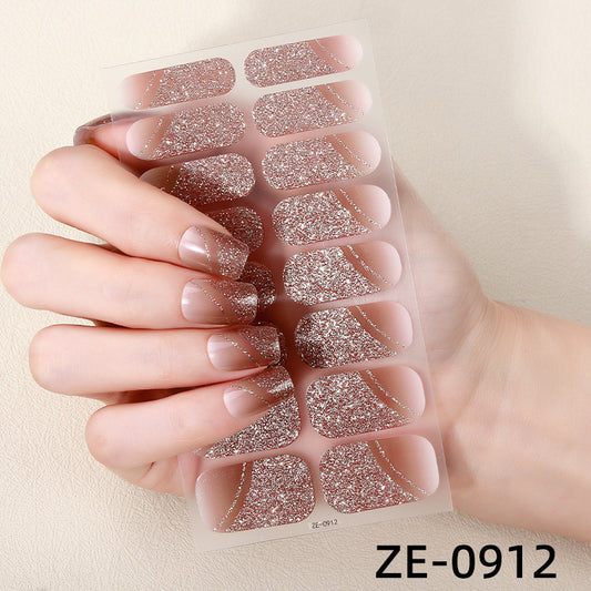 KRAVELUXX Non-Toxic Nail Wraps - Long Lasting Nail Polish Strips, No UV Lamp Needed ZE-0912