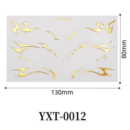 Instant Euphoria Eye Decals - Holographic Festival Eyeliner Stickers-YXT-0012
