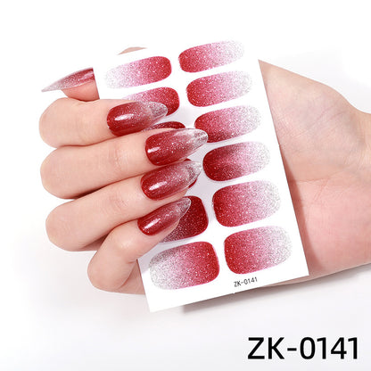 KRAVELUXX Nail Polish Strips -Non-Toxic Nail Wraps for Women, No UV Lamp Needed, Long Lasting DIY Manicure Decals, Classic Solid Colors & Designs with Nail File