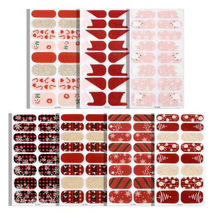 KRAVELUXX Nail Polish Strips -Non-Toxic Nail Wraps for Women, No UV Lamp Needed, Long Lasting DIY Manicure Decals, Classic Solid Colors & Designs with Nail File