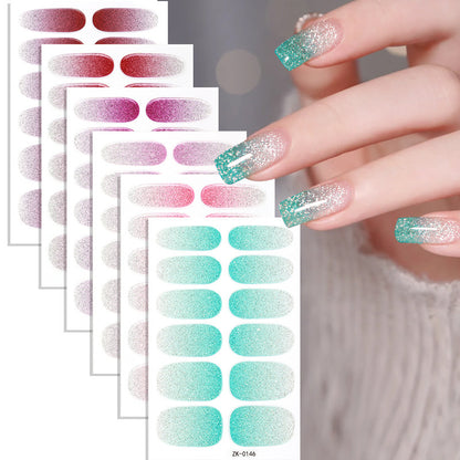 KRAVELUXX Nail Polish Strips -Non-Toxic Nail Wraps for Women, No UV Lamp Needed, Long Lasting DIY Manicure Decals, Classic Solid Colors & Designs with Nail File