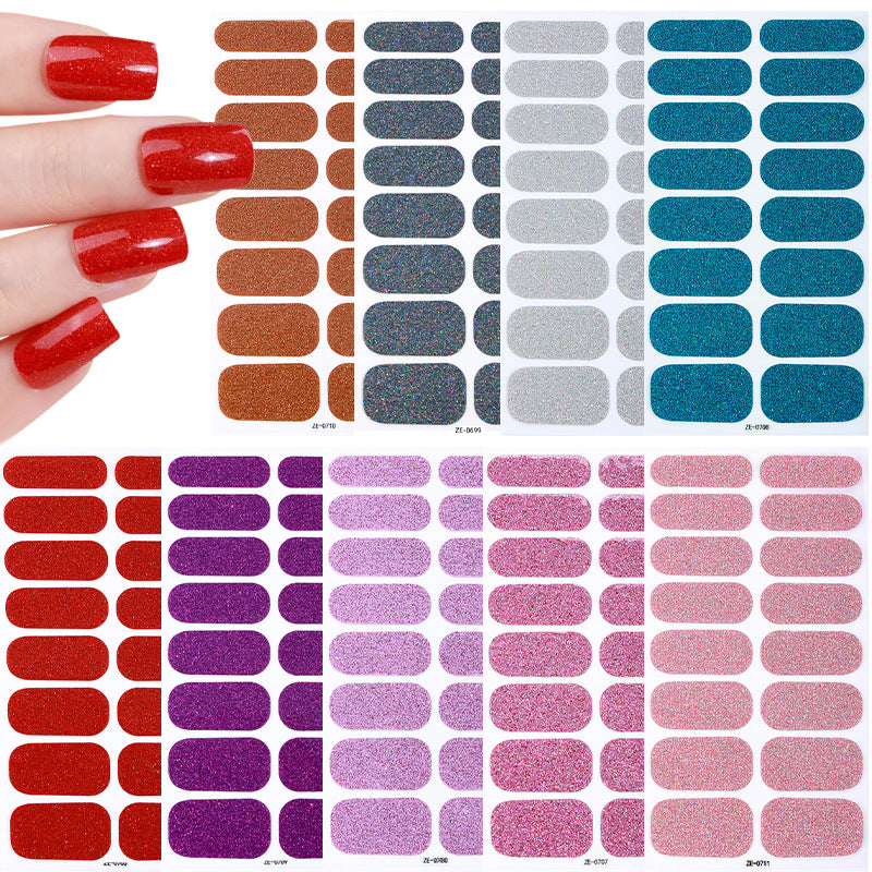 KRAVELUXX Nail Polish Strips -Non-Toxic Nail Wraps for Women, No UV Lamp Needed, Long Lasting DIY Manicure Decals, Classic Solid Colors & Designs with Nail File