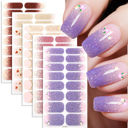 KRAVELUXX Nail Polish Strips -Non-Toxic Nail Wraps for Women, No UV Lamp Needed, Long Lasting DIY Manicure Decals, Classic Solid Colors & Designs with Nail File