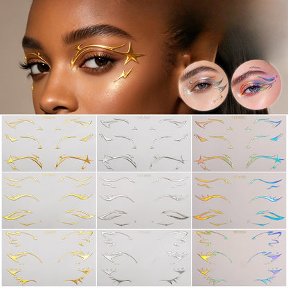 Instant Euphoria Eye Decals - Holographic Festival Eyeliner Stickers-YXT-0001